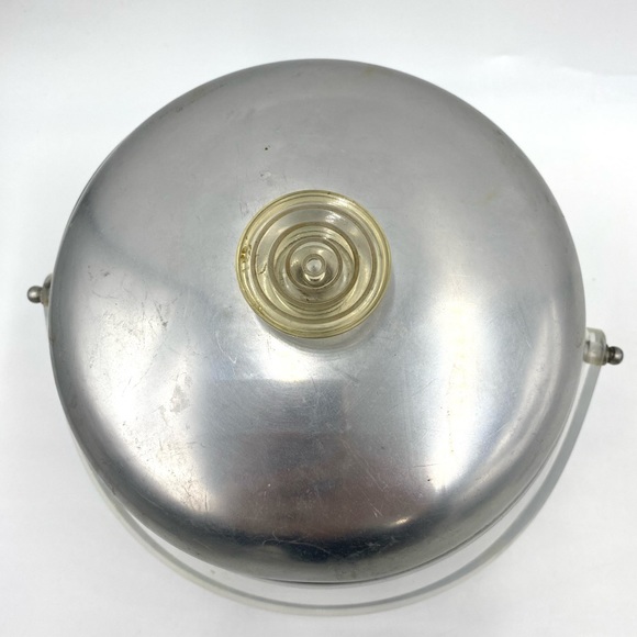 Ice Bucket Barware Mid Century Modern KROMEX Aluminum Covered Ice Bucket *Dent* - Picture 4 of 11